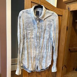 Men's Casual Button Down Shirt - Blue by J. Crew